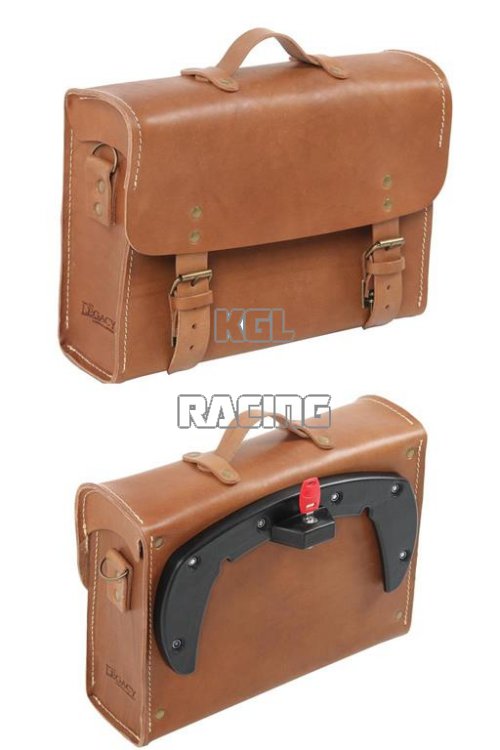 Zij koffer Hepco&Becker - Legacy Leather Briefcase Brown voor C-bow drager - Klik op de afbeelding om het venster te sluiten
