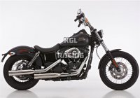 FALCON for HARLEY DAVIDSON DYNA Super Glide Custom (FXDC) 2014-2016 - FALCON Double Groove slip on exhaust (2-2)