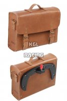 Zij koffer Hepco&Becker - Legacy Leather Briefcase Brown voor C-bow drager