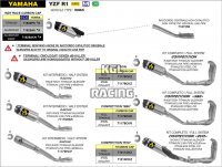 Arrow pour Yamaha YZF R1 2020-2022 - Kit intermediaire racing - Silencieux Indy Race en titane + raccord en titane ø60mm.