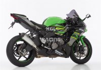 SHARK for KAWASAKI ZX-6R (ZX636G) 2019-2020 - SHARK DSX-7 slip on exhaust (4-1) super short - brushed stainless steel/end cap carbon