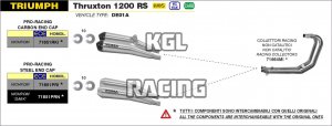 Arrow voor Triumph THRUXTON 1200 RS 2020-2022 - Niet-gekatalyseerde racecollector