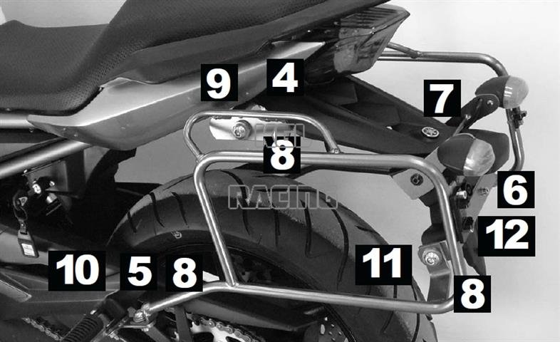 Support coffre Hepco&Becker - Yamaha XJ6 '09-> Lock-it - Cliquez sur l'image pour la fermer