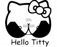 HELLO TITTY auto collant