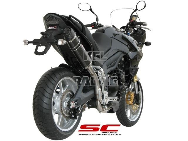 SC Project slip-on Triumph Tiger 1050 '07-'14 - Oval Carbon High position - Click Image to Close
