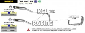 Arrow voor Honda CBR 1000 RR 2006-2007 - Maxi Race-Tech Goedgekeurde aluminium demper