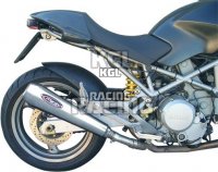 MARVING Silencers right and left outgoing DUCATI MONSTER 1000 - Racing Steel Style Stainless Steel