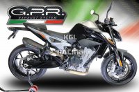 GPR pour Ktm Duke 790 2017/20 Euro4 - Homologer Slip-on - GP Evo4 Black Titanium