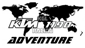 KTM 1190 ADVENTURE wereldmap koffers sticker (set links-rechts)
