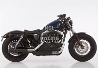 FALCON for HARLEY DAVIDSON SPORTSTER XL 883R Roadster (XL883R) 2014-2015 - FALCON Double Groove slip on exhaust (2-2)