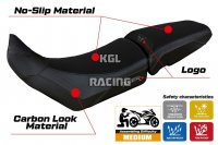 Seat cover compatible Triumph Tiger 850 Sport 2021 - 2025 - model Sintra - WITH LOGO - Black