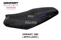 Seat cover compatible Kawasaki ZZR 1400 (06-20) Belize comfort system model - WITH LOGO - Blue