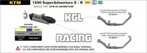 Arrow pour KTM 1290 SuperAdventure S / R 2021-2022 - Silencieux Sonora en titane avec embout en carbone