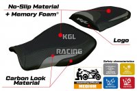 Seat cover compatible Honda CBR 600 RR 2007-2025 - model Huelva Comfort System - WITH LOGO - Grey