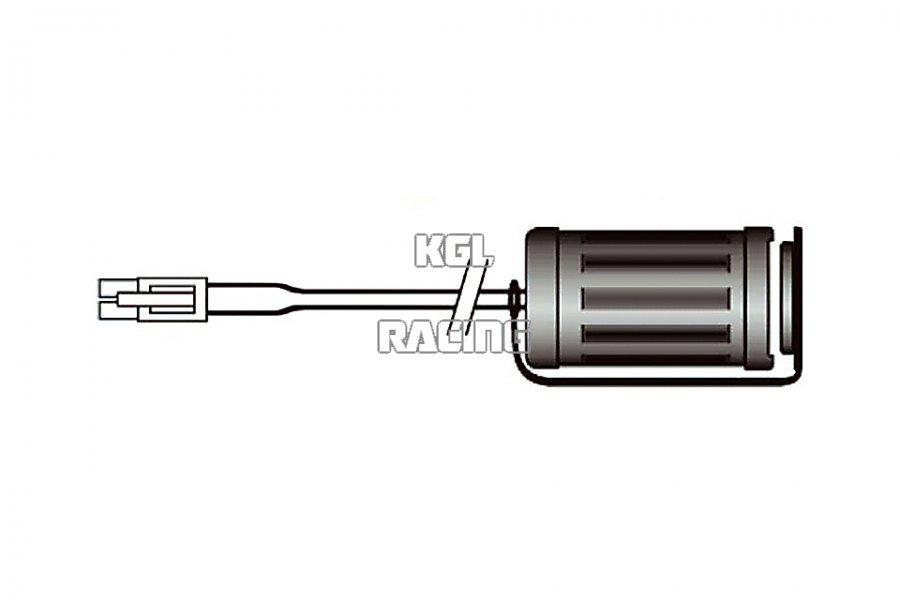 Cigarette-socket 24mm (Optimate TM-68) with 90cm cables to white TM-connector - Cliquez sur l'image pour la fermer