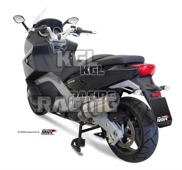 MIVV Imp. compl./Full sys. 2x1 GILERA GP800 08-> - SUONO STAINLESS STEEL carbon cap - Click Image to Close