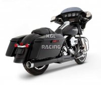 RINEHART RACING EXHAUST SYSTEM 2-1 BLACK W/CHROME END CAPS - FLT 09-17