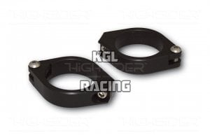 HIGHSIDER CNC Alu front fork clamps, black 38-41 mm