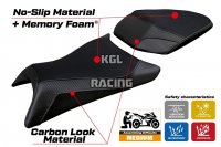 Housse de selle compatible KTM 390 Duke 2024-2025 - model Mora Comfort System - SANS LOGO - Noir