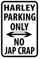 Aluminium parking sign 22 cm x 30 cm - HARLEY Parking Only