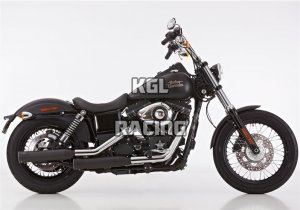 FALCON for HARLEY DAVIDSON DYNA Street Bob (FXDB) 2006-2012 - FALCON Double Groove slip on exhaust (2-2)
