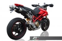 ZARD voor Ducati Hypermotard 1100 Evo gekeurde Slip-On demper 2-2 Top Gun Carbon