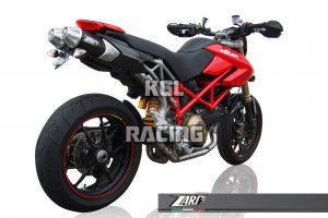 ZARD voor Ducati Hypermotard 796 gekeurde Slip-On demper 2-2 Top Gun Carbon