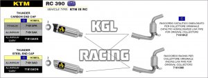 Arrow pour KTM RC 390 2015-2016 - Raccord catalytique homologue