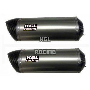 KGL Racing silencers DUCATI MONSTER 696-796-1100 - DOUBLE FIRE TITANIUM