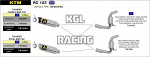 Arrow pour KTM RC 125 2015-2016 - Joint intermediaire