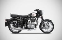 ZARD voor ROYAL ENFIELD BULLET 350/500 Racing Slip-On demper 1-1 konisch INOX