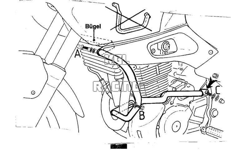 Protection chute Suzuki XF650 FREEWIND '00-> - noir - Cliquez sur l'image pour la fermer