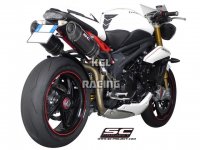 SC Project dempers Triumph Speed Triple '11-'14 - Oval Carbon