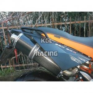 KGL Racing silencers KTM 950 / 990 SM/SMT/Adventure - OVALE CARBON