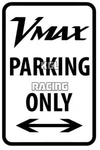 Aluminium parking bord 22 cm x 30 cm - Yamaha V-max (GEN 2) Parking Only