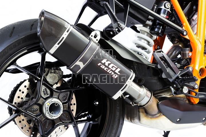 KGL Racing silencer KTM 1290 Superduke '14-'16 - HEXAGONAL TITANIUM BLACK - Click Image to Close