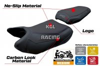 Housse de selle compatible QJ Motor SRT 800 X / S / SX 2023-2025 - model Wuhai - AVEC LOGO - Noir