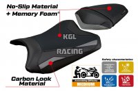 Housse de selle compatible Kawasaki Ninja 300 2013 - 2017 - model Aliko Comfort System - SANS LOGO - Gris