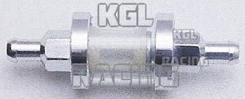 Benzine filter chroom/glas, aansluit diameter 8 mm - Klik op de afbeelding om het venster te sluiten