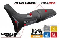 Housse de selle compatible Moto Morini X-Cape 650-700 2021 - 2025 - model Reno Ultragrip - SANS LOGO - Gris