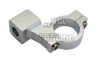 CNC clamp, silver,f. 7/8 inch handle bars