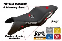 Seat cover compatible Honda CB 650 F 2014-2018 - model Oita Comfort System - WITH LOGO - White