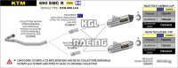 Arrow voor KTM 690 SMC R 2019-2020 - Race-Tech Titanium demper met carbon eindkap