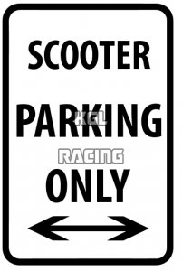 Panneaux métalliques parking 22 cm x 30 cm - SCOOTER Parking Only