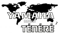 YAMAHA TENERE worldmap sidecase sticker (set left-right)