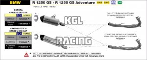 Arrow for BMW R 1250 GS / Adventure 2019-2022 - Maxi Race-Tech aluminium silencer with carby end cap