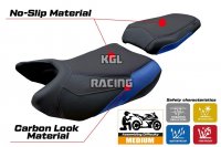 Housse de selle compatible QJ Motor SRT 800 X / S / SX 2023-2025 - model Wuhai - SANS LOGO - Bleu