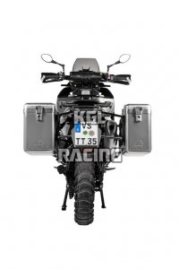 Touratech ZEGA Mundo aluminium koffer systeem voor KTM 890 Adventure/ R / 790 Adventure / 790 R - 31L_38L - rek zwart , koffer aluminium