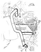 Valbeugels voor Honda VT750 '04-'07 - chroom