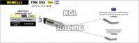 Arrow voor Benelli TRK 502 2017-2020 - Race-Tech aluminium Dark demper met carbon eindkap